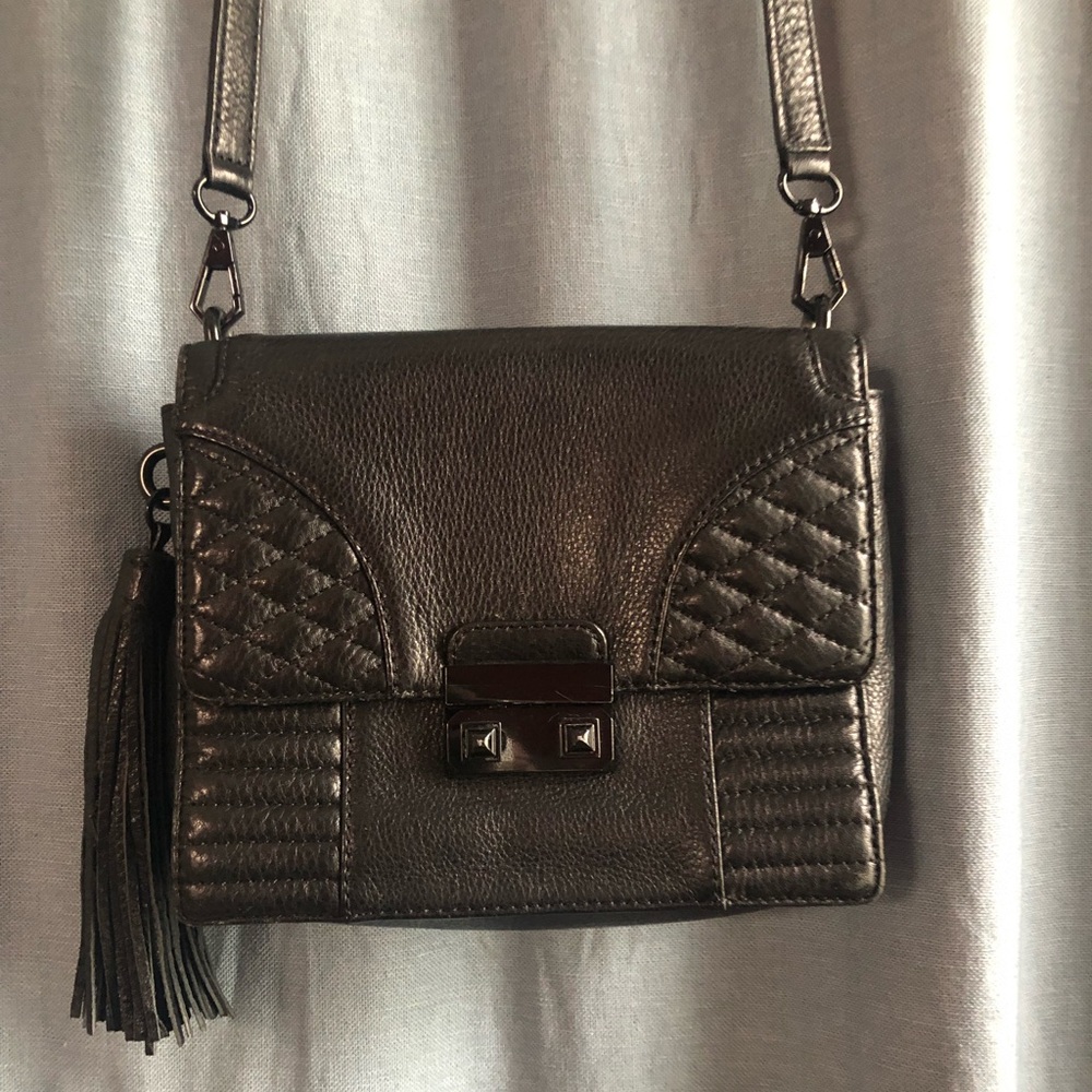 Rebecca Minkoff Aliz Black Leather Crossbody Bag